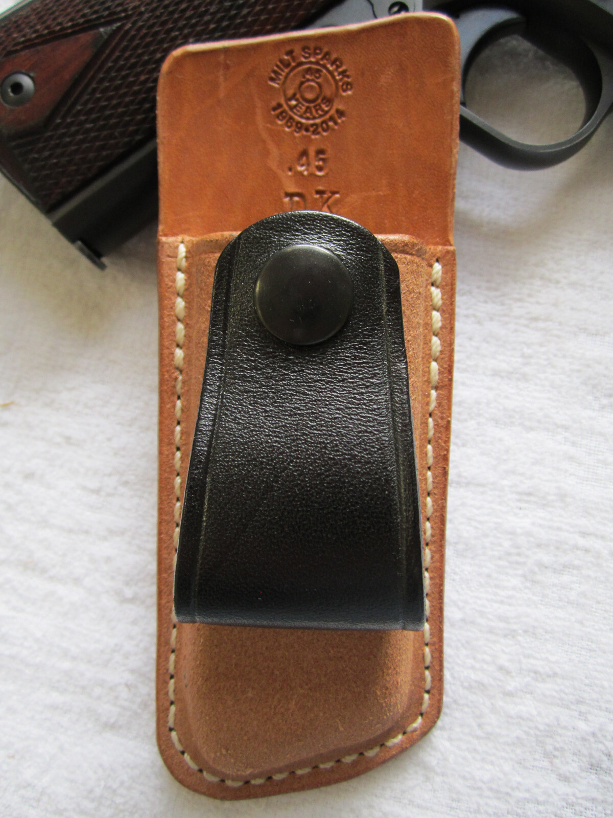 MILT SPARKS 1911 IWB Mag Holder - Single Stack 45 Govt - 45th Anniversary - RARE-image