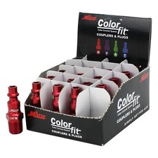 Milton&reg; COLORFIT&reg; Plugs (M-STYLE&reg;, Red) - 1/4" MNPT Male (Box of 20)