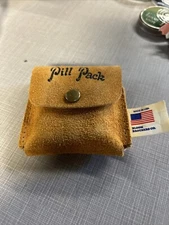 Vintage Leather Pill Pack Three Vials Bloom Brothers Co.