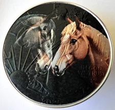 Horse / Horses Love - American Silver Eagle 1oz .999 Silver Dollar Coin