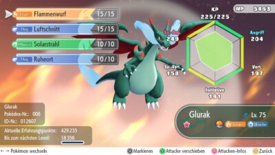  Pokémon Lets Go Pikachu Mega Glurak X Shiny IV6 deutsch - Nur Lets Go Tausch 
