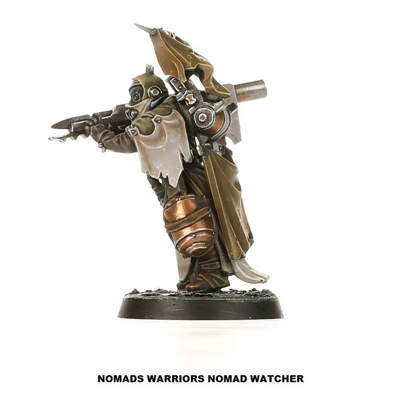 NECROMUNDA ASH WASTES NOMADS WARRIORS WATCHER WITH CHARGE CASTER - Photo 2/2
