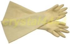 Industrial Shoulder Length Latex Rubber Gloves Long Cuff 24" Acid Resistant
