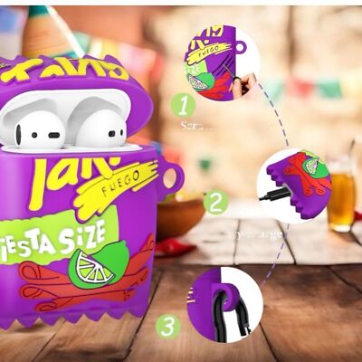 Takis  Potato Chips Airpods Case cover for 1 or 2 Generation Silicone*new