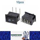 10 x Black Rocker Switches 10x15mm ON/OFF 3 Pin L Type SPST Panel Mini Switches