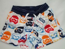 NWT Hanna Andersson Boys BB-8 STAR WARS Board Shorts Swim Trunks Sz US 2 , 3, 4