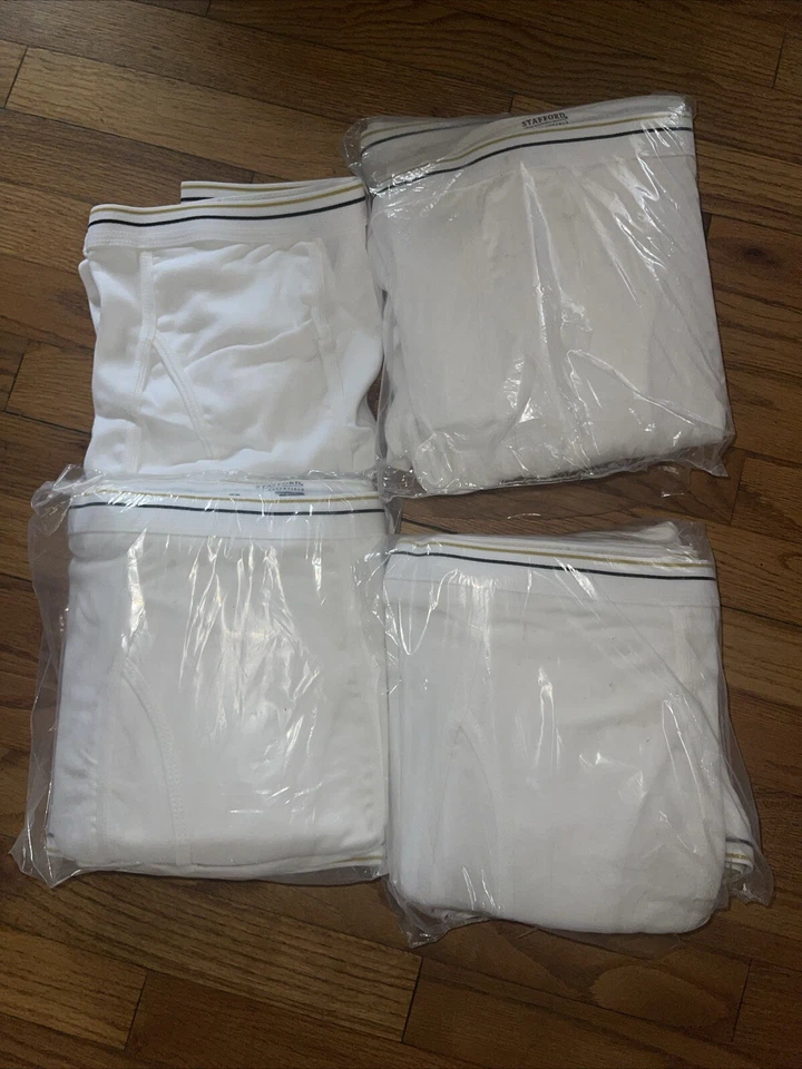 Nuevo Stafford Hombre Blanco Calzoncillos Lote Ropa Interior Lote De 15 Algodón Talla 52 Clásico Foto 4 de 4