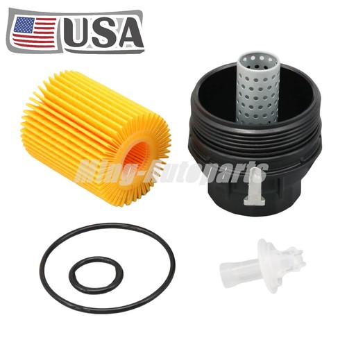 For Cruiser Tundra 15650-38020 Oil Filter Housing Cover&Oil Filter compatible