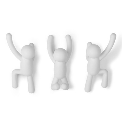 Umbra Furniture Hooks Buddy Wandhaken Aufhänger Garderobenhaken 3 Haken Weiß