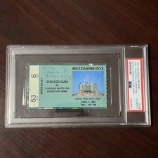 Michael Jordan MLB Game Ticket White Sox Chicago Cubs Baseball PSA April 7 1994
