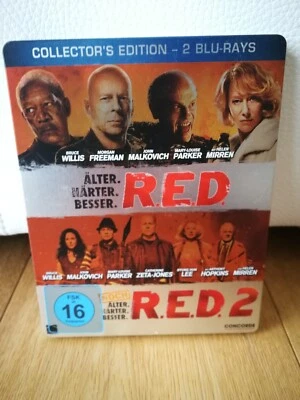 R.E.D. / RED 1 & 2 (Limited Collector's Steelbook Edition / Blu-ray Bruce Willis - Bild 1 von 2