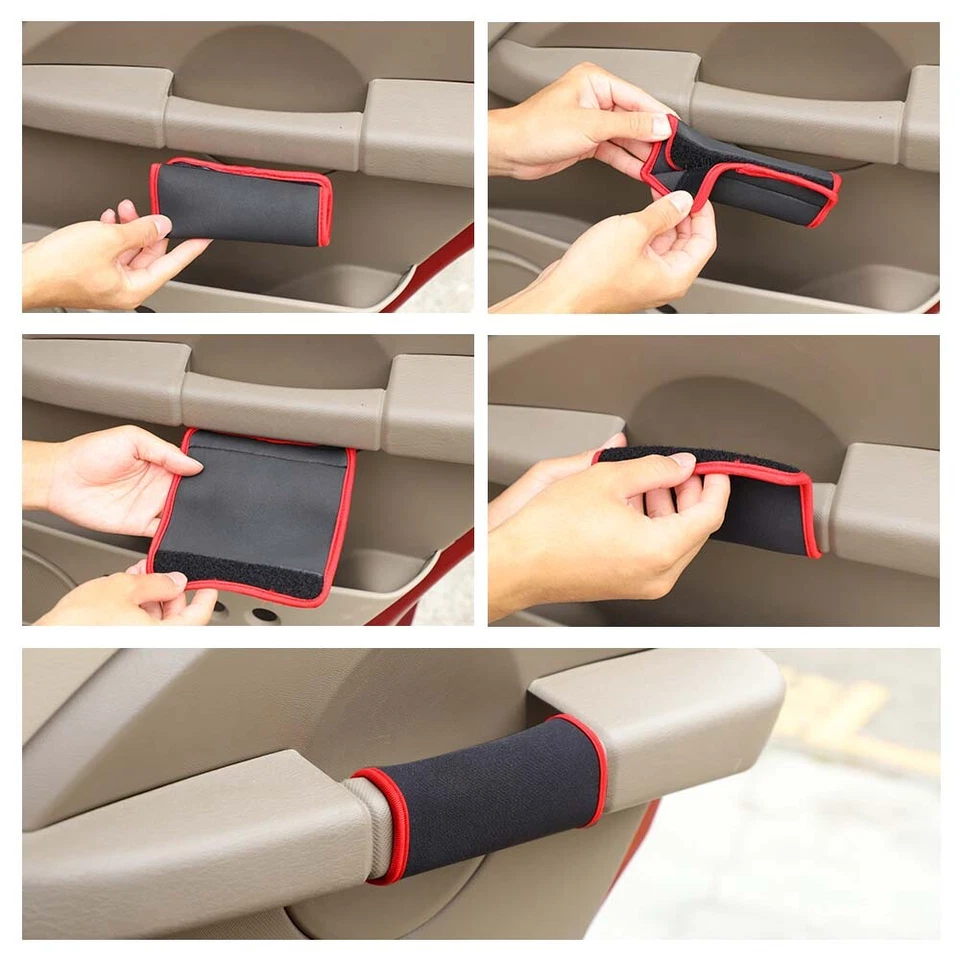 4Pc Side Door Handle Grab Protector Cover Trim Pad for Chrysler PT Cruiser 2005+ - Изображение 4 из 4