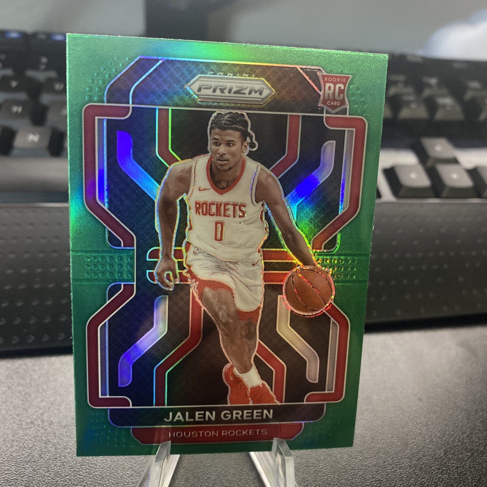 2021-22 Panini Prizm Jalen Green Green Wave Prizm Rockets Rookie #306
