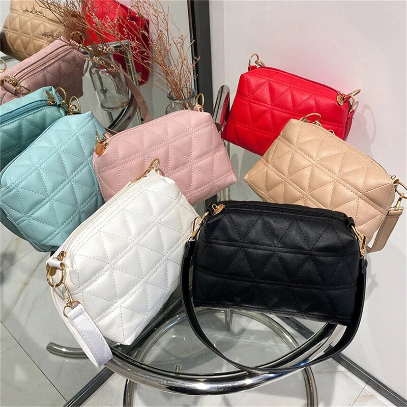 PU Leather Messenger Bag Women Trend Lingge Embroidery Shoulder