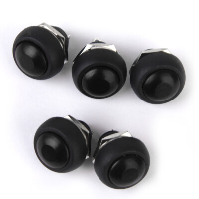 Set of 5 Wasserdicht Mini Push Button Momentary Switch Drucktaster Schalter
