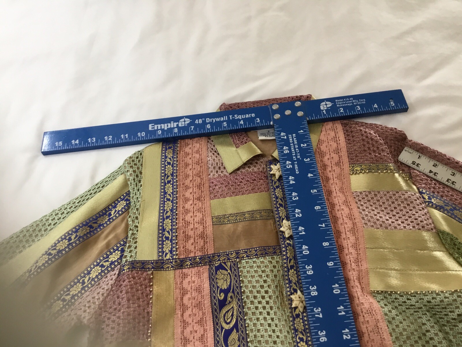 Marisol Patchwork Jacket Star buttons up front  S… - image 6