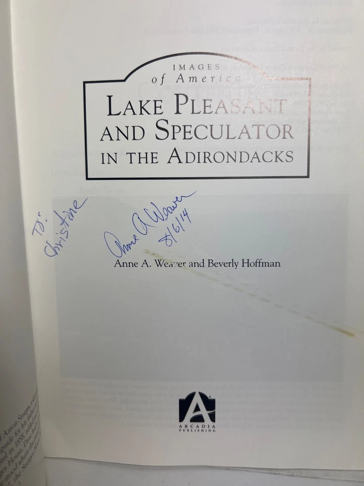 Lake Pleasant New York Adirondacks Mountains Illustrated Signed Anne Weaver Look Foto 4 de 4