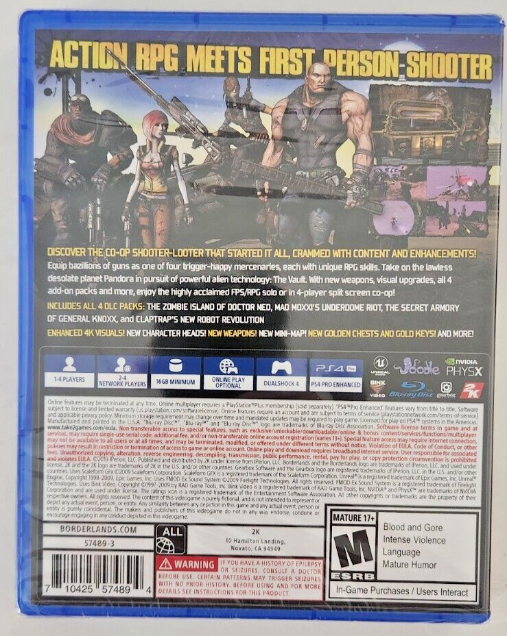 Borderlands 1 PlayStation 3 - Neuf Scellé Sous Blister - Édition 2009 PAL WATA Ready