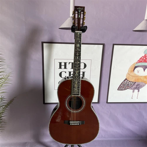 39 Inches 00045 Slotted Head Acoustic Guitar Rosewood Fretboard Abalone Inlay