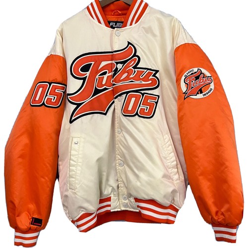 FUBU 05 Two Tone Varsity Satin Jacket 