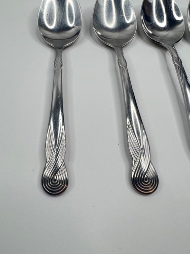 Retroneu Octave Lot of 6 Place/Oval Soup Spoons 7" Stainless Steel 18-8 Flatware - Picture 6 of 17