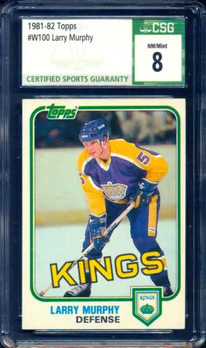1981 Topps Hockey NHL #100 Larry Murphy rookie Graded CSG 8 NM-MINT L A King RC