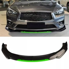 Front Bumper Lip Spoiler Splitter Gloss Black Green For Infiniti G35 G37