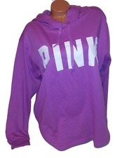 Victoria Secret PINK Campus Pullover Hoodie Sweatshirt Sweater Purple XXL NWT    