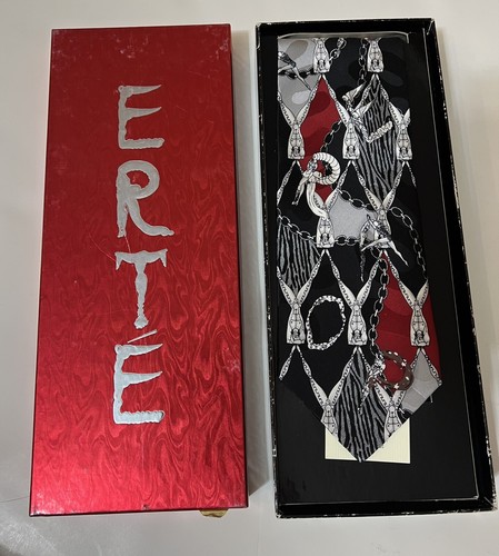 ERTE TIE: Collezione Cravatte 1900’s Vintage New 100% Silk in Erte box