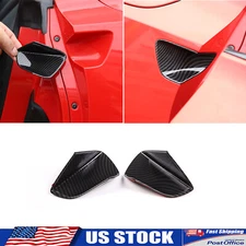 ABS Carbon Fiber Exterior Door Handle Bezel Overlay Fits Corvette C7 2014-2019