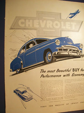 1949 Chevy Chevrolet Fleetline large-mag car ad - "most Beautiful Buy"
