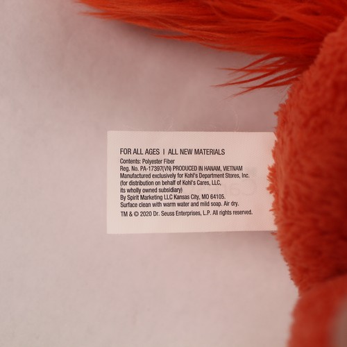Kohl's Cares Dr Seuss Fox in Socks Plush Stuffed Animal 11" 2020 Good Condition - Picture 5 of 5