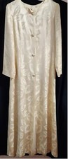 Vintage women's robe gown eggshell white