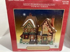 Christmas Village Lighted House Cornerstone Cobbler Haberdashery Towne Series