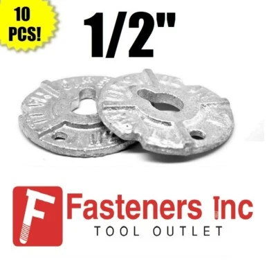 REDDING FASTENERS (Qty 10) 1/2" Round Malleable Washer Malleable Iron Hot Dipped Galvanized