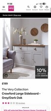 Image of CRAWFORD LARGE SIDEBOARD GREY/DARK OAK BRAND NEW