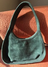 Vintage Coach Ergo Nubuck Suede Spruce Green Handbag Made in USA 4399 Hobo Purse
