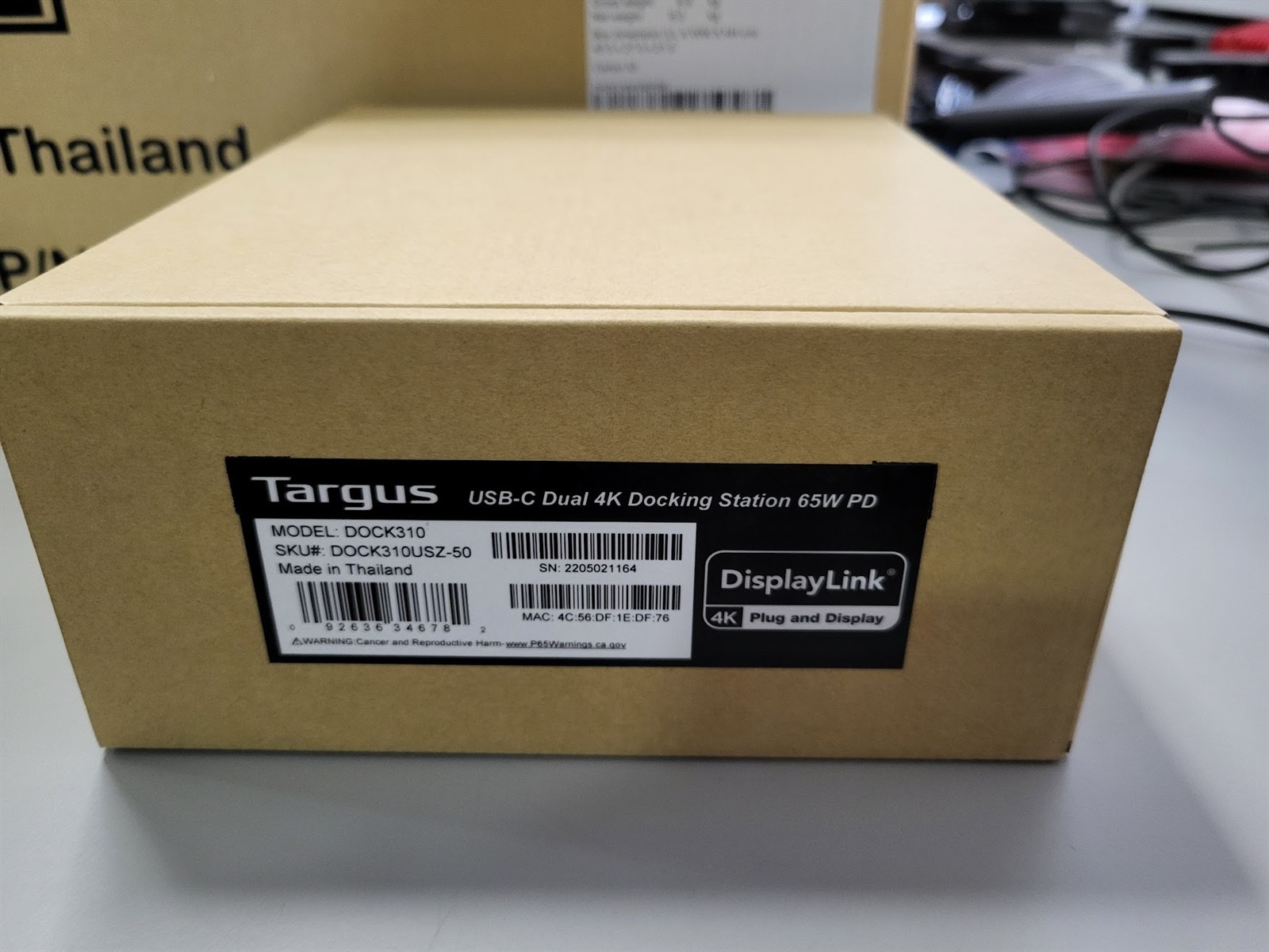 Targus Dock310 USB-C Dual 4K Dockingstation, 65W PD. A/C Adapter inklusive. 