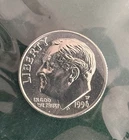 1996-W Roosevelt Dime Uncirculated In Cello