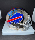 JIM KELLY signed auto BUFFALO BILLS Chrome Mini Football Helmet w/ COA FANATICS