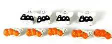9 Halloween Ghost Pins Lapel Hat Tie Tac 4 Ghost Says Boo 5 Ghost W/ Pumpkins