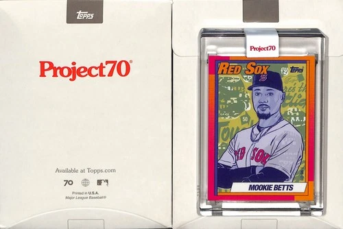 2021 TOPPS PROJECT 70 #433 1990 MOOKIE BETTS - BOSTON RED SOX - MORNING BREATH