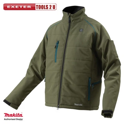 Makita DCJ205ZXLO 14,4 V-18 V LXT kabellose beheizte Jacke oliv mittelgroß - 2XL