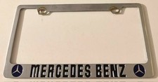 Vintage Mercedes Benz Booster License Plate Frame HEAVY METAL