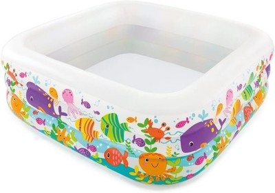 Swim Center Clearview Aquarium Inflatable Pool 62.5'' X 62.5'' X 19.5'' Ages 3