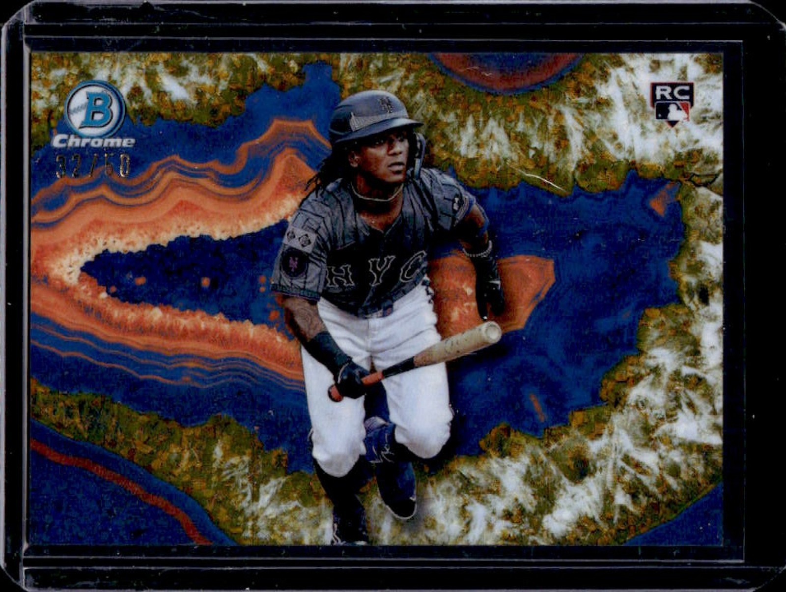 2025 Bowman Luisangel Acuna Crystalized Chrome RC Gold Refractor #/50 Mets