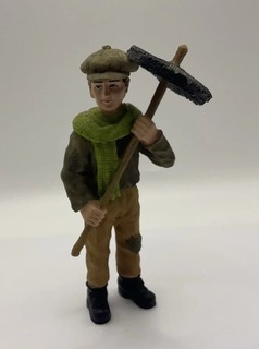 Spazzacamino in resina per casa delle bambole 13 cm (BOU/19)