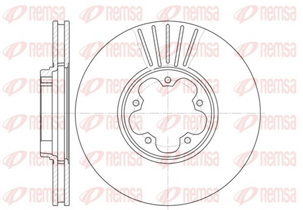 2X Remsa Bremsscheibe 6609.10 FüR Ford Transit 276Mm Bus F_E_ F_F_ F_G_ Fae_ 16V-image