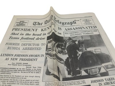 Daily Telegraph Reprint Nov 23 1963 JFK Attentat Präsident Kennedy