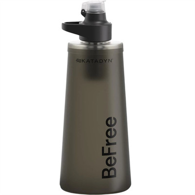 Katadyn BeFree AC 1L Water Filter Foldable Bottle EZ Clean Technology Black